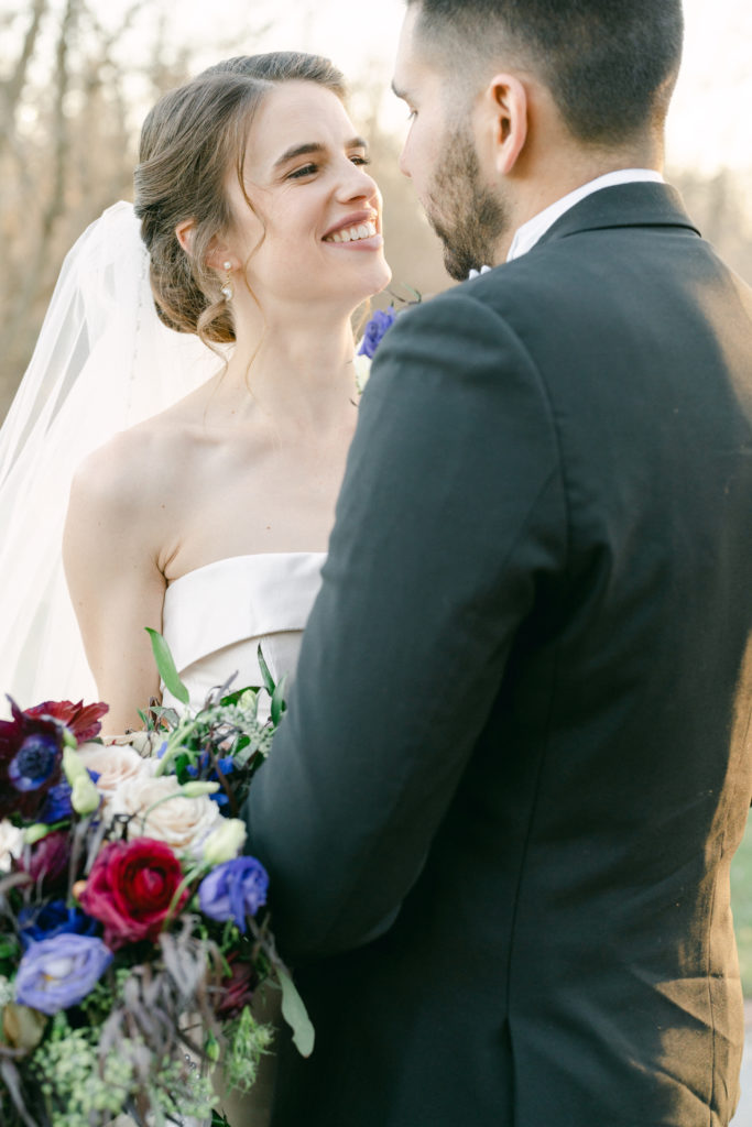 Bride and Groom Winter wedding